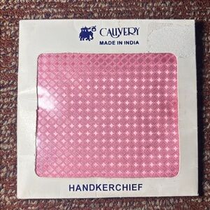 Cauvery Pink Handkerchief men’s pocket square men’s dressy accessory black tie